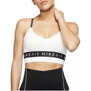 Nike Air Sports Indy Bra Large Women's White/Black Training Active Yoga